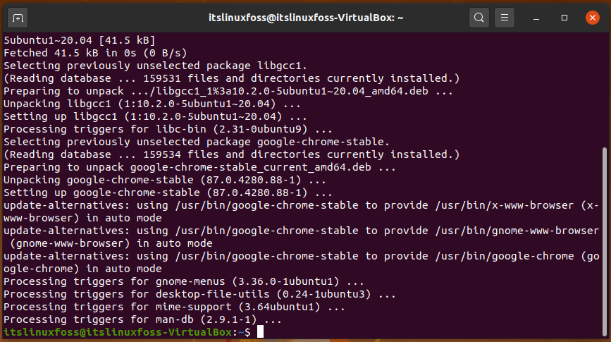 chrome for ubuntu 20.04