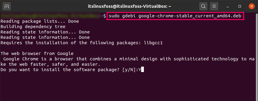 install chrome ubuntu