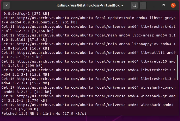 installing wireshark ubuntu