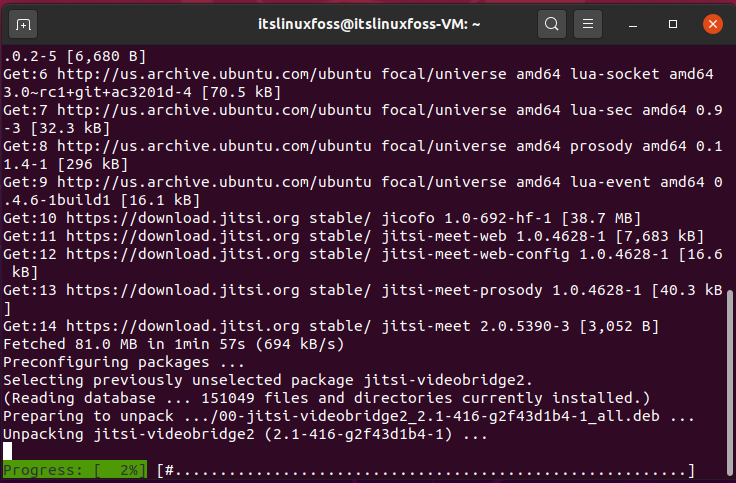 install jitsi ubuntu 20.04