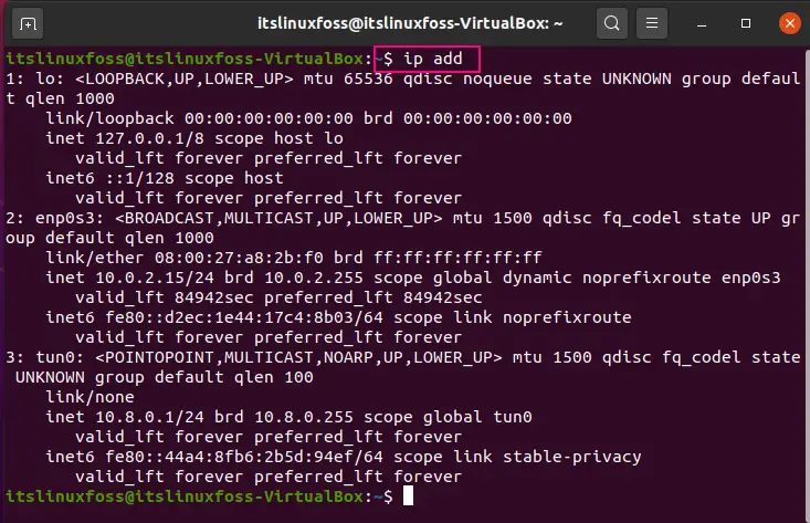 check ethernet status on ubuntu via terminal