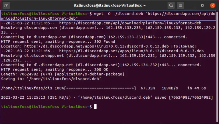ubuntu install discord