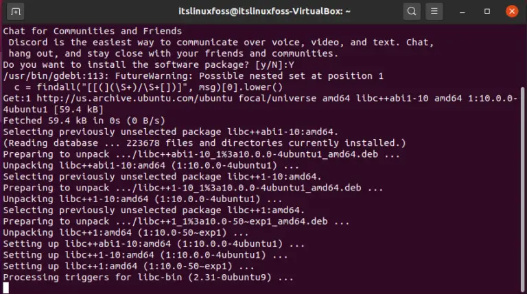 ubuntu discord install