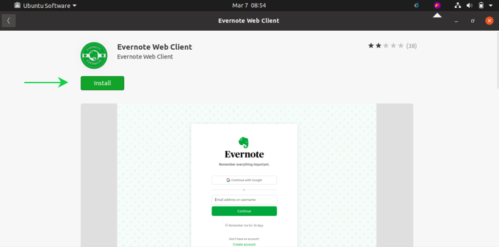 evernote linux support