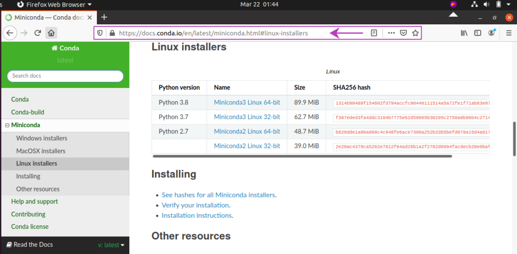 miniconda postgresql install