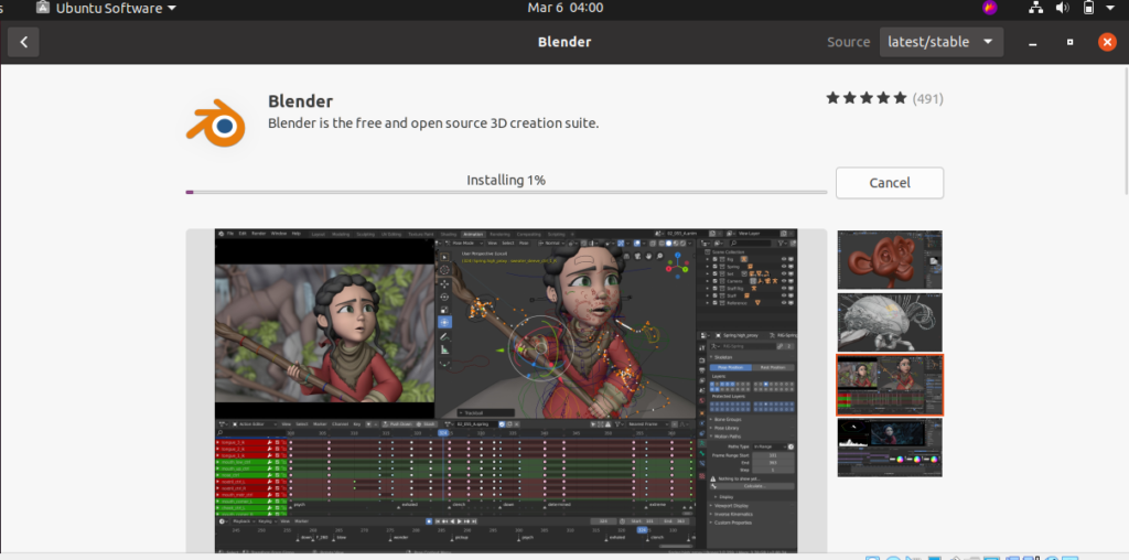 blender linux install