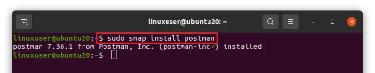 postman download linux terminal