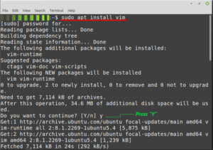 sudo apt get install vim sudo apt get install vim