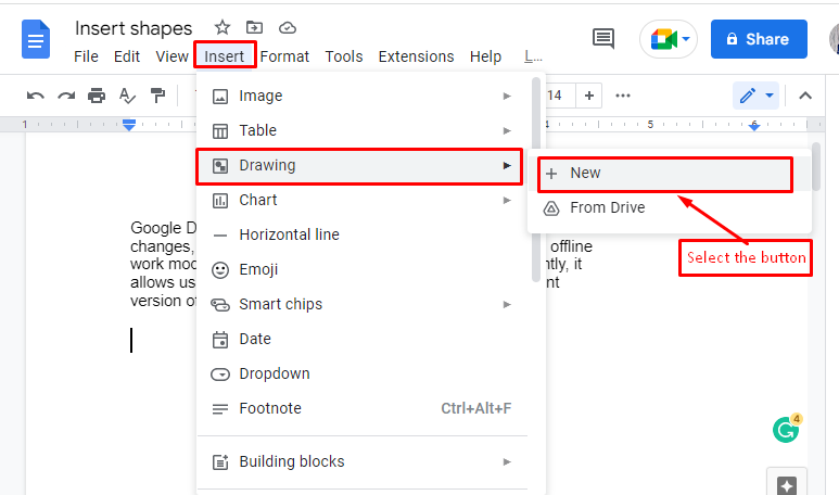 How To Add A Shape To Google Docs