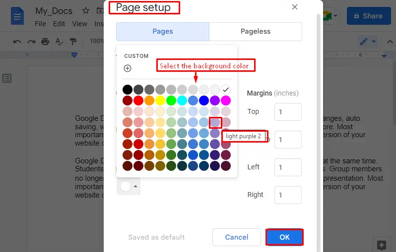 How to Change the Background Color in Google Docs? – Its Linux FOSS