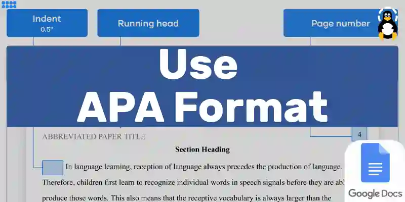 How to Use APA Format in Google Docs