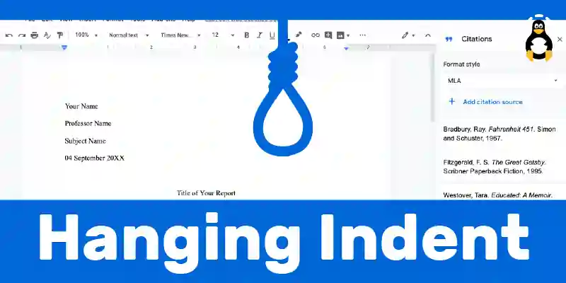 How to do a Hanging Indent on Google Docs