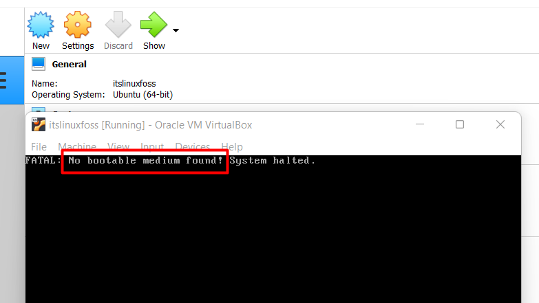 Fatal no bootable medium found system halted virtualbox как исправить linux