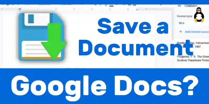Save a Document in Google Docs