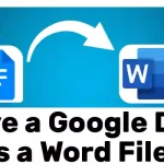 How to Save a Google Doc as a Word File?