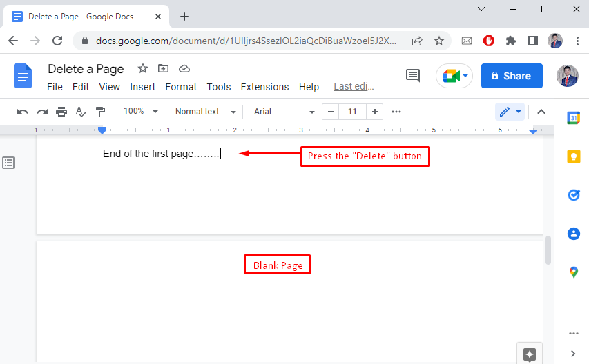 How To Delete Blank Pages In Google Sheets