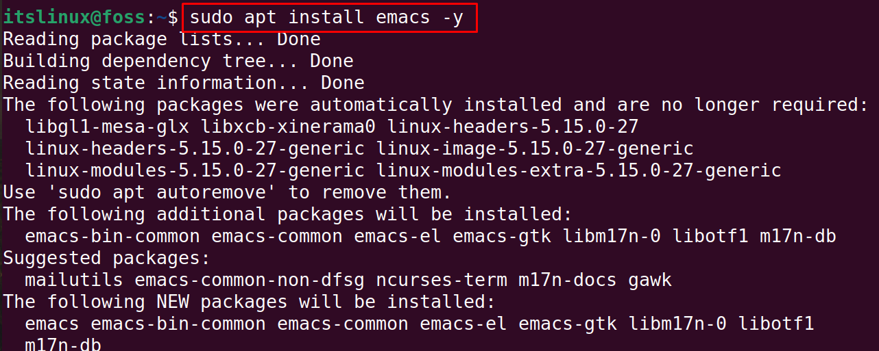 Emacs linux что это