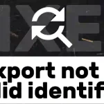 export not a valid identifier