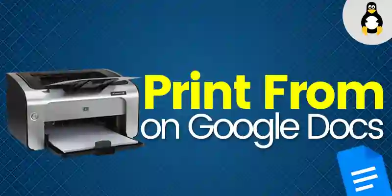 How to print from Google docs