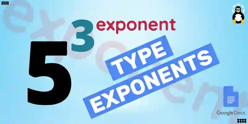 How to type exponents in Google Docs