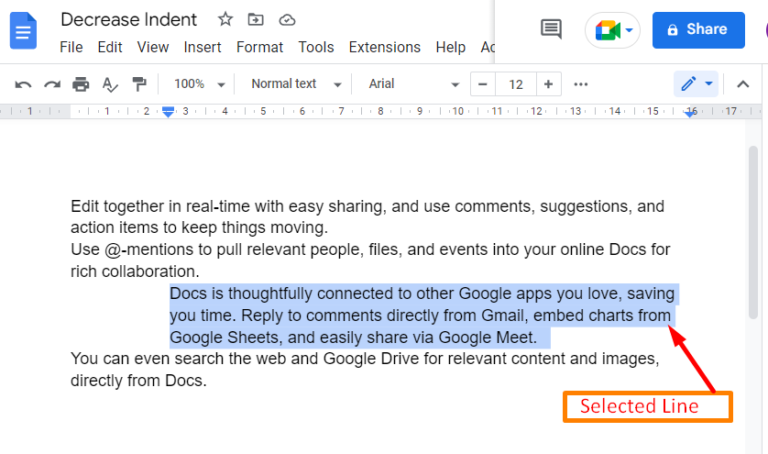 how-to-reverse-indent-on-google-docs