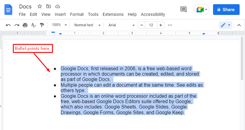 how-to-add-bullet-points-in-google-docs-its-linux-foss