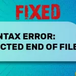 Fix syntax error unexpected end of file