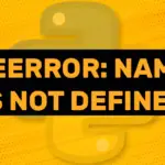 NameError name 'X' is not defined in Python
