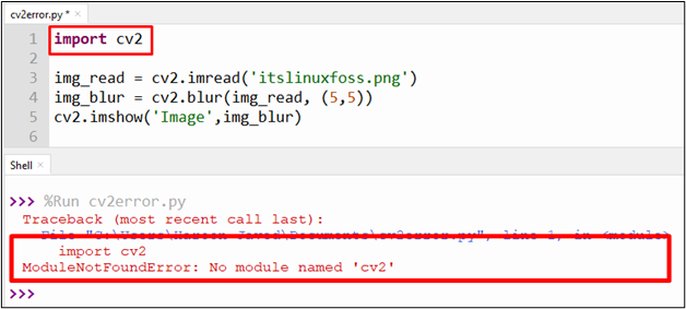 Modulenotfounderror: No Module Named 'Cv2' In Python – Its Linux Foss