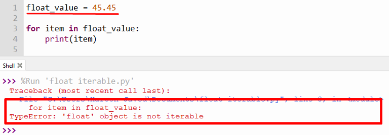 TypeError: ‘float’ Object Is Not Iterable In Python – Its Linux FOSS