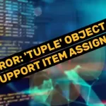 TypeError 'tuple' object does not support item assignment