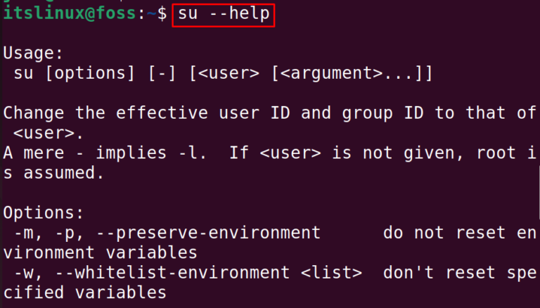 sudo command to switch user in linux