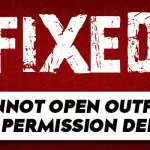 Fix cannot open output file permission denied