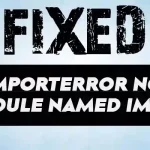 Fix: import error no module named image
