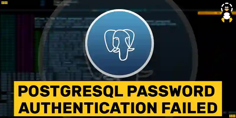 postgresql password authentication failed for user