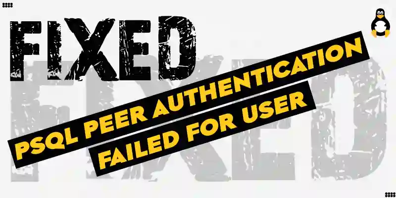 Fix psql peer authentication failed for user