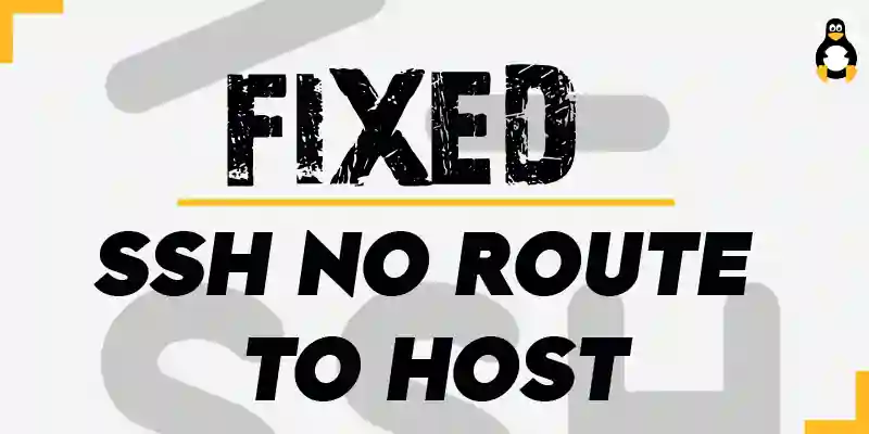 Fix ssh no route to host