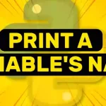 How to Print a variable's name in Python