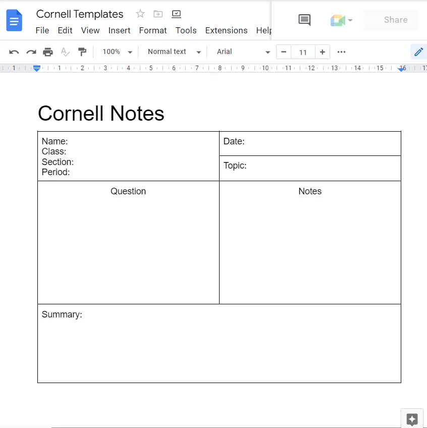 How to Make Cornell Notes in Google Docs? Its Linux FOSS