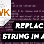 awk replace string in a file