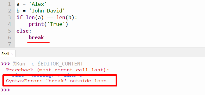 How To Use Break In If Statement C