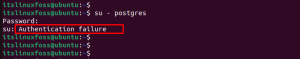 password authentication failed for user postgresql