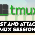How to list and attach tmux sessions