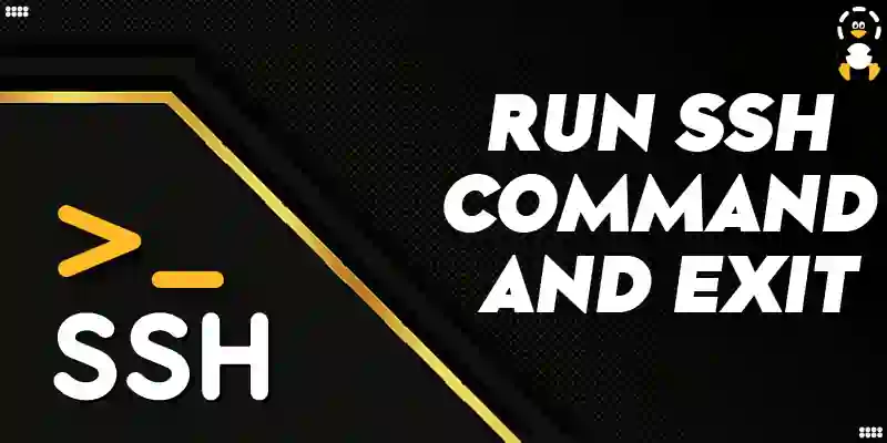 How to run SSH command and exit