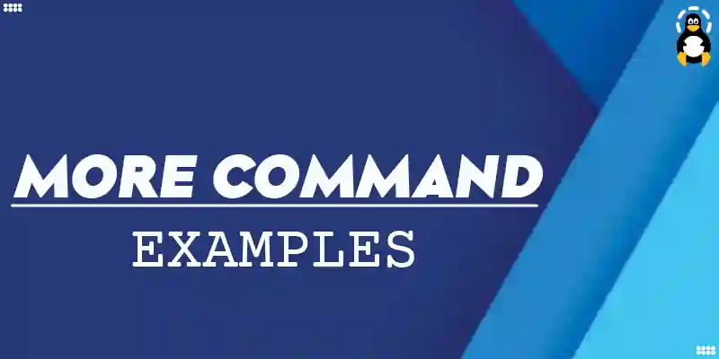Linux more Command With Examples