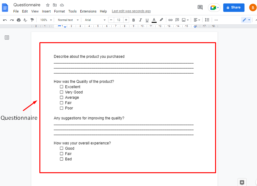 How To Create A Questionnaire Using Google Docs