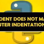 Unindent does not match any outer indentation level (Python)