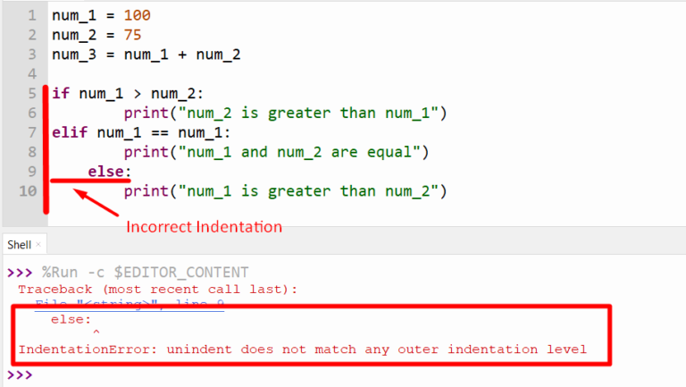 How to Fix “Unindent does not match any outer indentation level” in ...