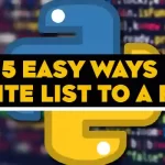 5 Easy Ways to Write List to a File in Python