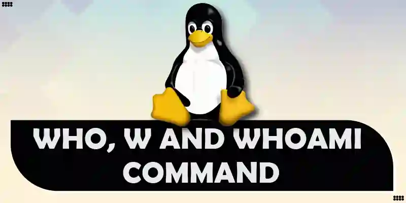Linux who, w and whoami Command